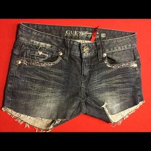 Guess cut off jean shorts